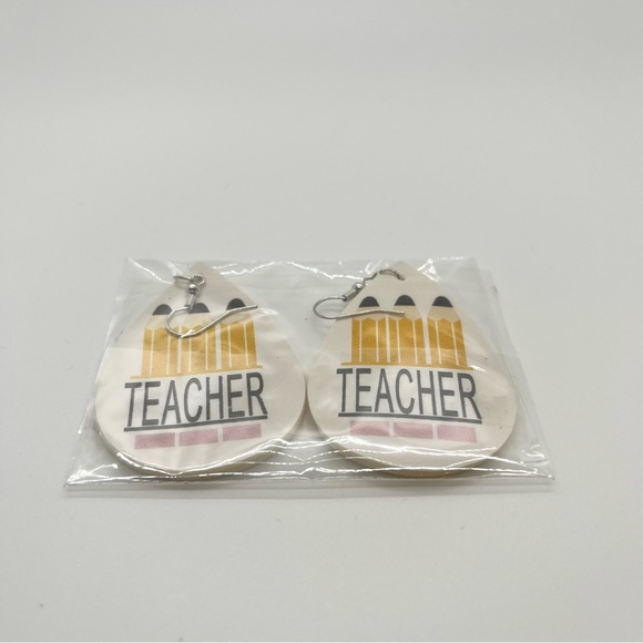 School Teacher Dangle Earrings Lightweight Faux Leather Set 7 Pairs Fun Design - Picture 6 of 7